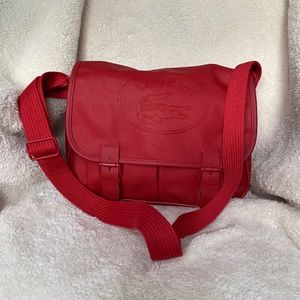 Lacoste red crossbody bag.